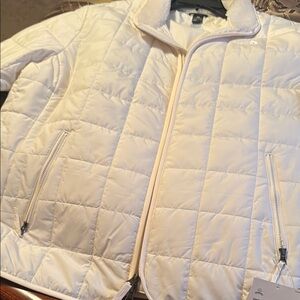 Women's White Quilted Jacket